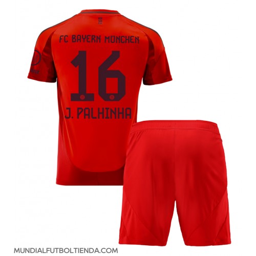 Camiseta Bayern Munich Joao Palhinha #16 Primera Equipación Replica 2024-25 para niños mangas cortas (+ Pantalones cortos)